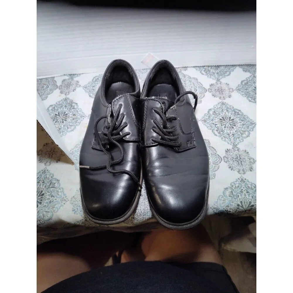 Stacy Adams‎ Black Austin Oxfords 41179-001 Lace Up Boys Dress Shoes Sz 3M